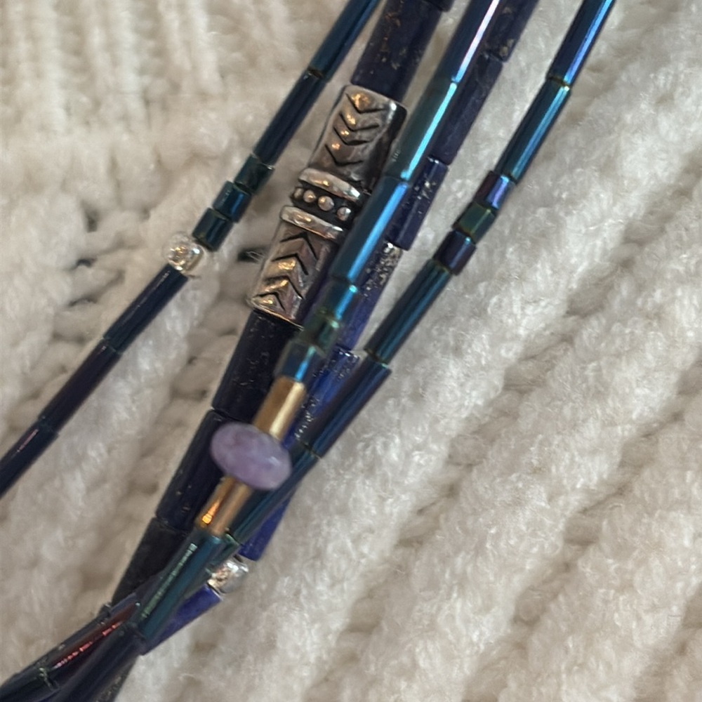 SILPADA “Into the Blue” 5-strand lapis and Sterling silver necklace. - Picture 4 of 9